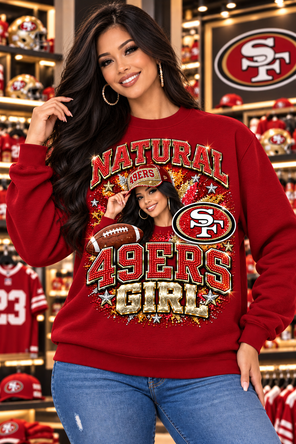 NATURAL GIRL or GUY.......Personalized NFL Sweatshirts