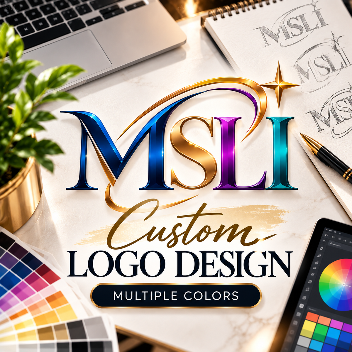 Custom Logo Design — Multiple Colors ($175 Logo + $25 Design Fee = $200 Total)